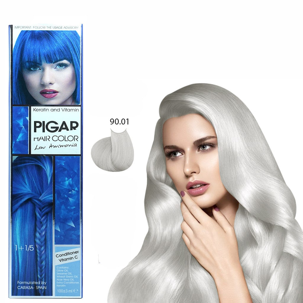 رنگ مو پیگار سری هایلایت، نقره ای 90.01|فروشگاه ادن بیوتی