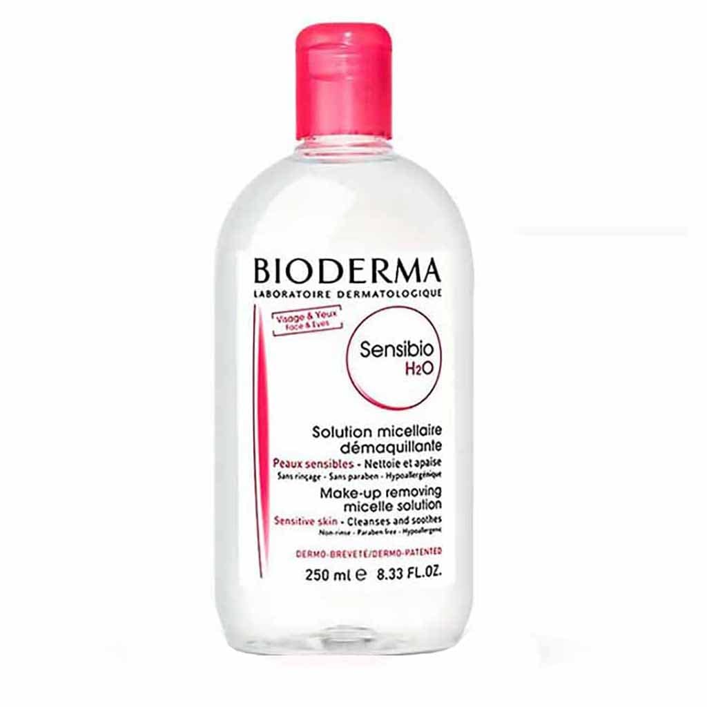 محلول پاک کننده آرایش بایودرما مخصوص پوست خشک و نرمال مدل Sensibio H2O